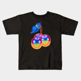 Aesthetic Chrome Cherries Kids T-Shirt